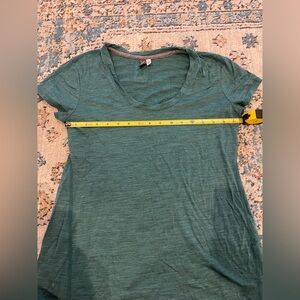 Women's ibex Green 100% merino wool T-Shirt